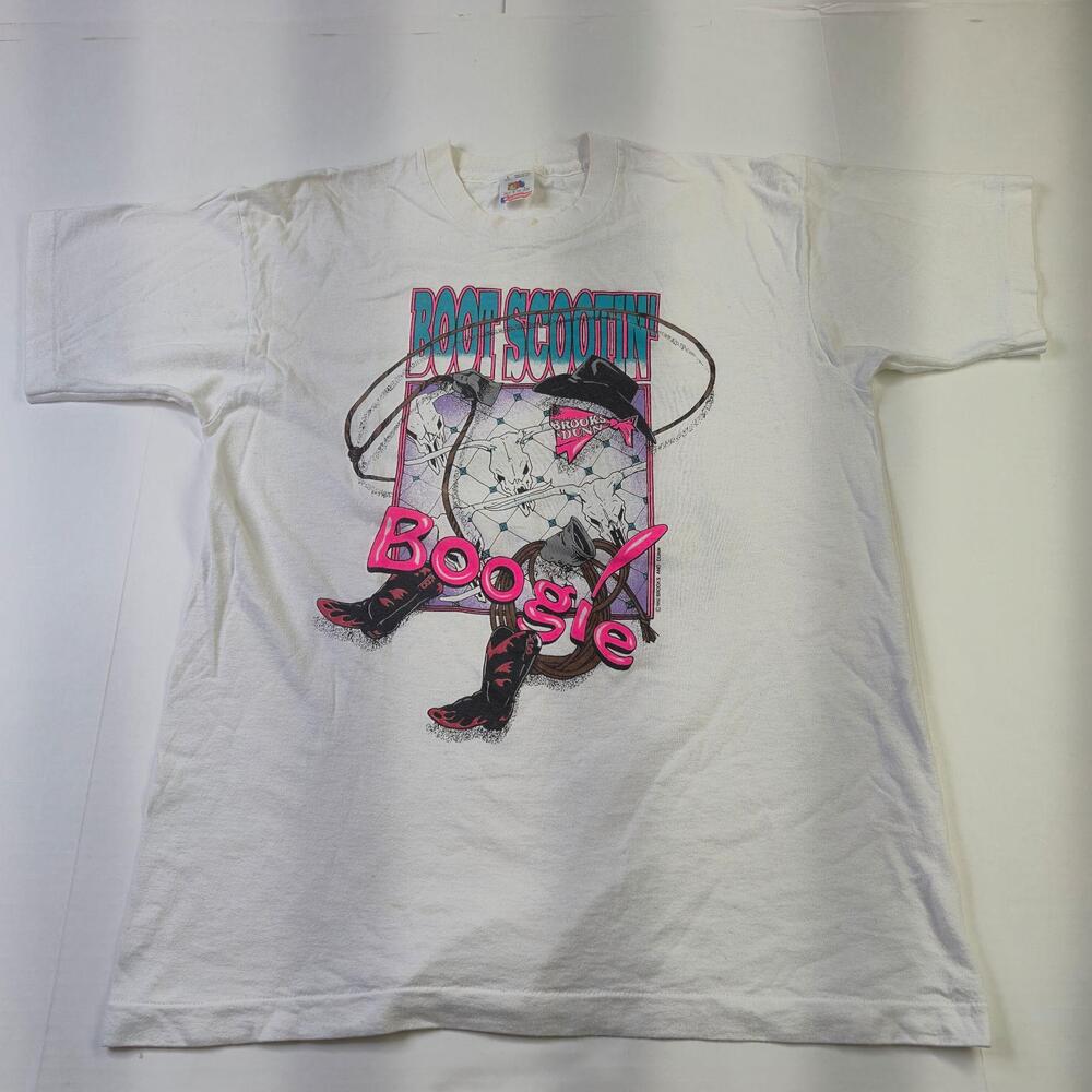 Vintage Brooks & Dunn Fruit Of The Loom Shirt Mens Large Boot Scootin Boogie 90s